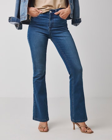 Mid Blue High Waist Super Soft Bootcut Jean
