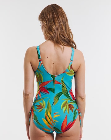 Fantasie Pichola Twist Front Adjustable Leg Wired Swimsuit Aqua