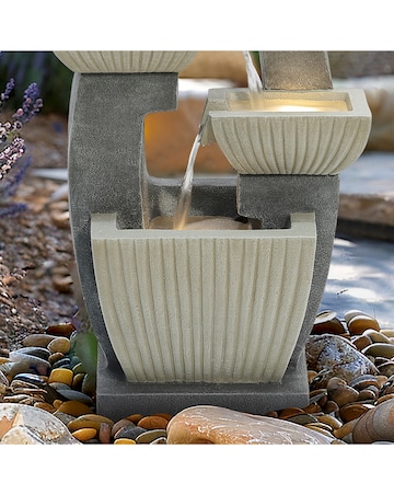 Charles Bentley 4 Tier Ridged Cascading Bowls Water Feature