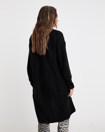 Black Edge To Edge Cardigan