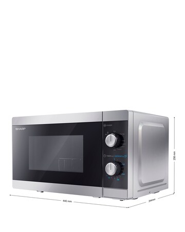 Sharp 20L Grill Manual Control Silver Microwave