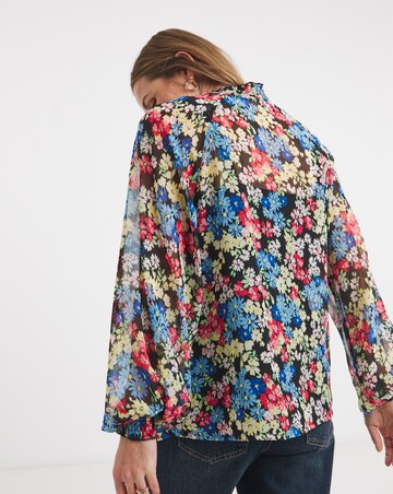 Shirring Detail Georgette Blouse