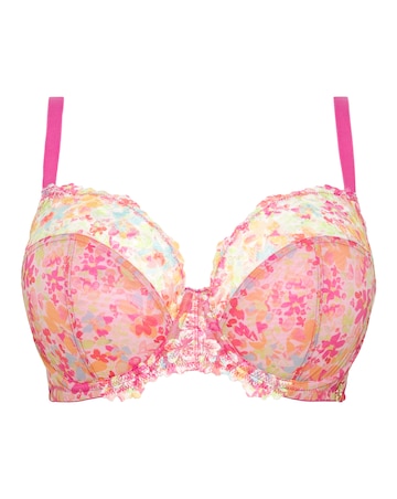 Joanna Hope Print & Embroidery Underwired Non Padded Full Cup Bra B-G