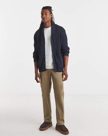 Fisherman Shawl Neck Knitted Cardigan