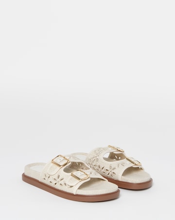 Augusta Cut Out Detail Footbed Sandals - Wide Fit (E)