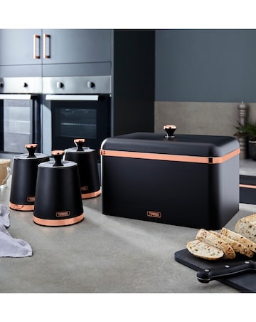 Tower Cavaletto Set of 3 Canisters Black