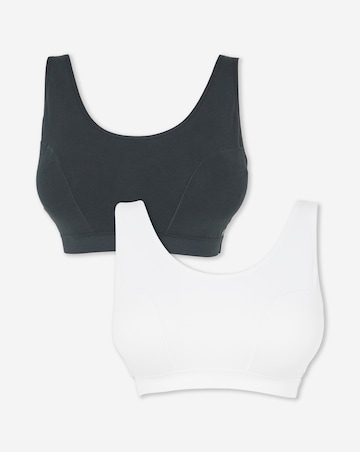 Slimma (2 Pack) Comfort Tops White/Black
