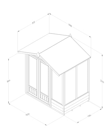 4LIFE Apex Summerhouse 6x4 - Double Door - 5 Window (Home Delivery)