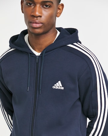 adidas 3-Stripes Fleece Full Zip Hoodie