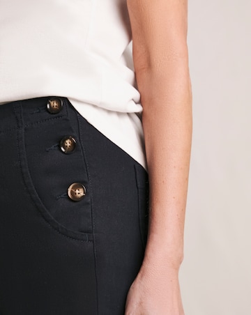 Julipa Button Side Crop Stretch Trouser