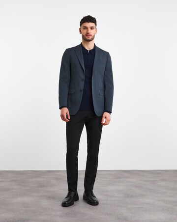 Navy Merino Wool Long Sleeve Zip