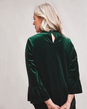 Julipa Velour Flared Sleeve Top