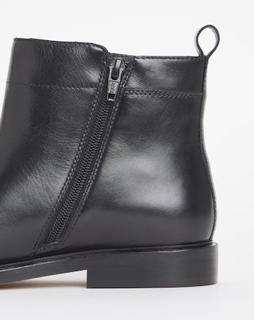 Camden Leather Side Zip Ankle Boots - Wide Fit (E)