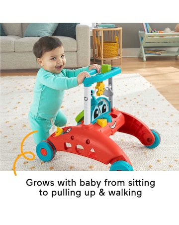 Fisher-Price 2-Sided Steady Speed Baby Walker with 100+ Songs, Sounds and Phrase