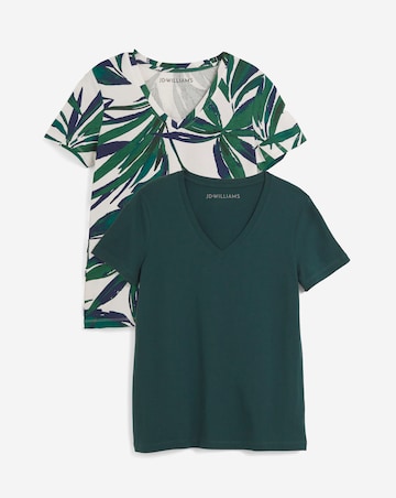 2 Pack V Neck Short Sleeve T-Shirt