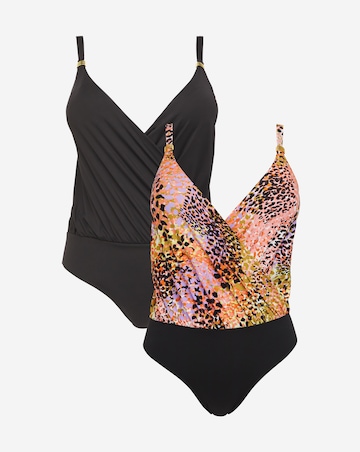 MAGISCULPT 2 Pack Twist Front Blouson Swimsuits