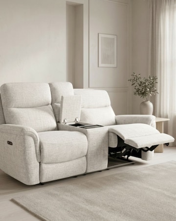 Granger Power Recline 2 Seater Sofa with Console