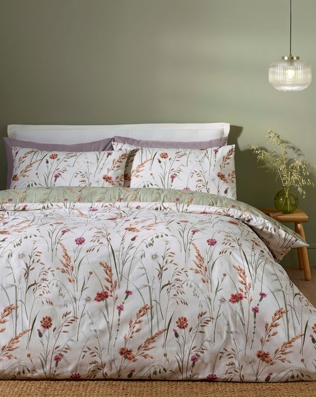 Catherine Lansfield Brushed Cotton Grasmere Floral Duvet Set