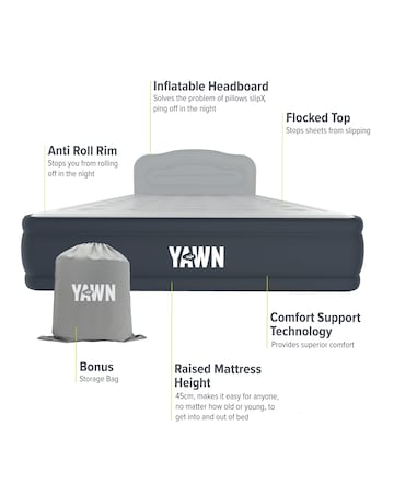 Yawn Double Airbed (with custom fitted sheet)