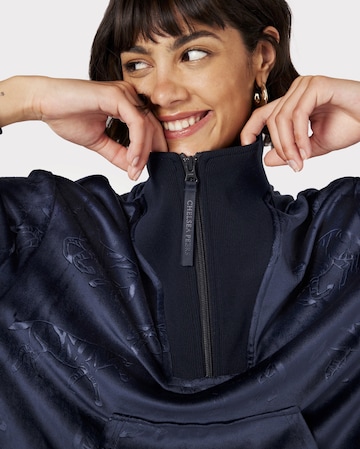 Chelsea Peers Velour Zebra Print Quarter Zip Top With Wide Jogger Bottoms