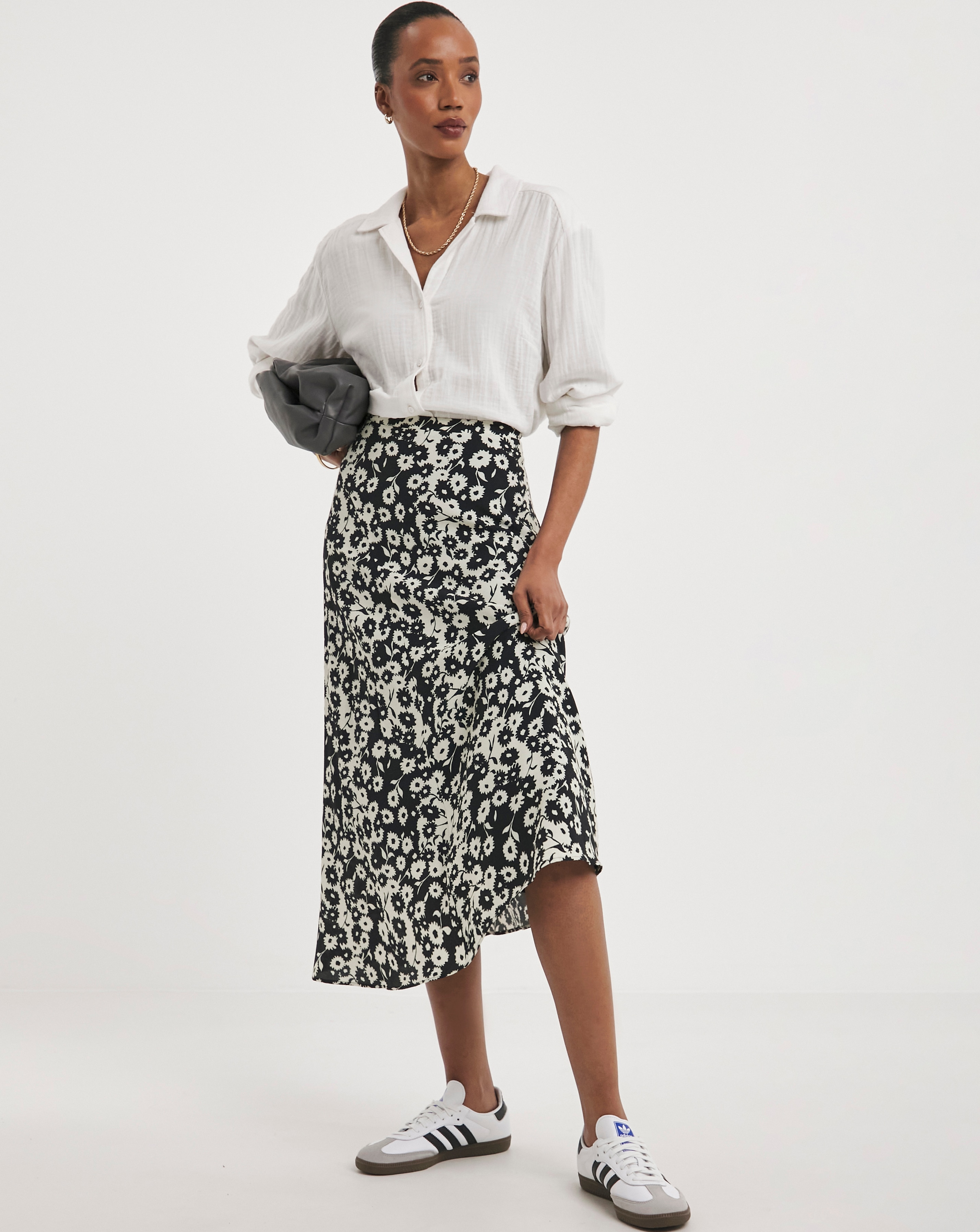 Whistles Daisy Print Edita Midi Skirt | JD Williams