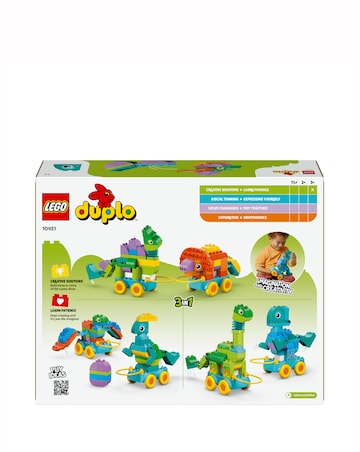 LEGO DUPLO Town 3in1 Dinosaurs on Wheels Learn-Through-Play Toddler Toy 10451