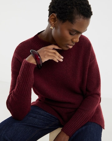 Cosy Yarn Wine High Neck Tunic