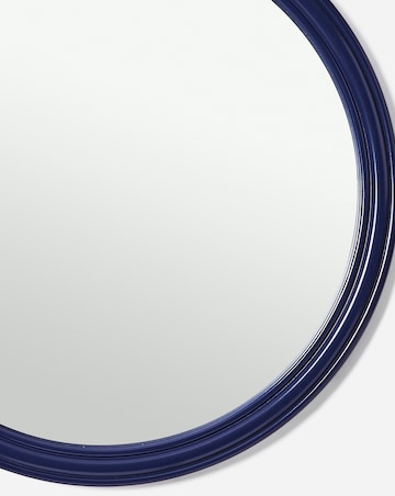 Navy Round Wall Mirror