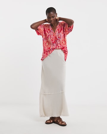 Printed Textured Crinkle Tunic Top