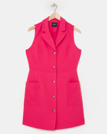Simply Be Pink Sleeveless Waistcoat Dress