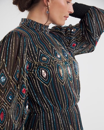 Joanna Hope Multi-coloured Geo Beaded Dress