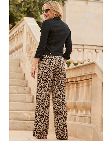 Sosandar Gold Button Detail Tappered Trousers