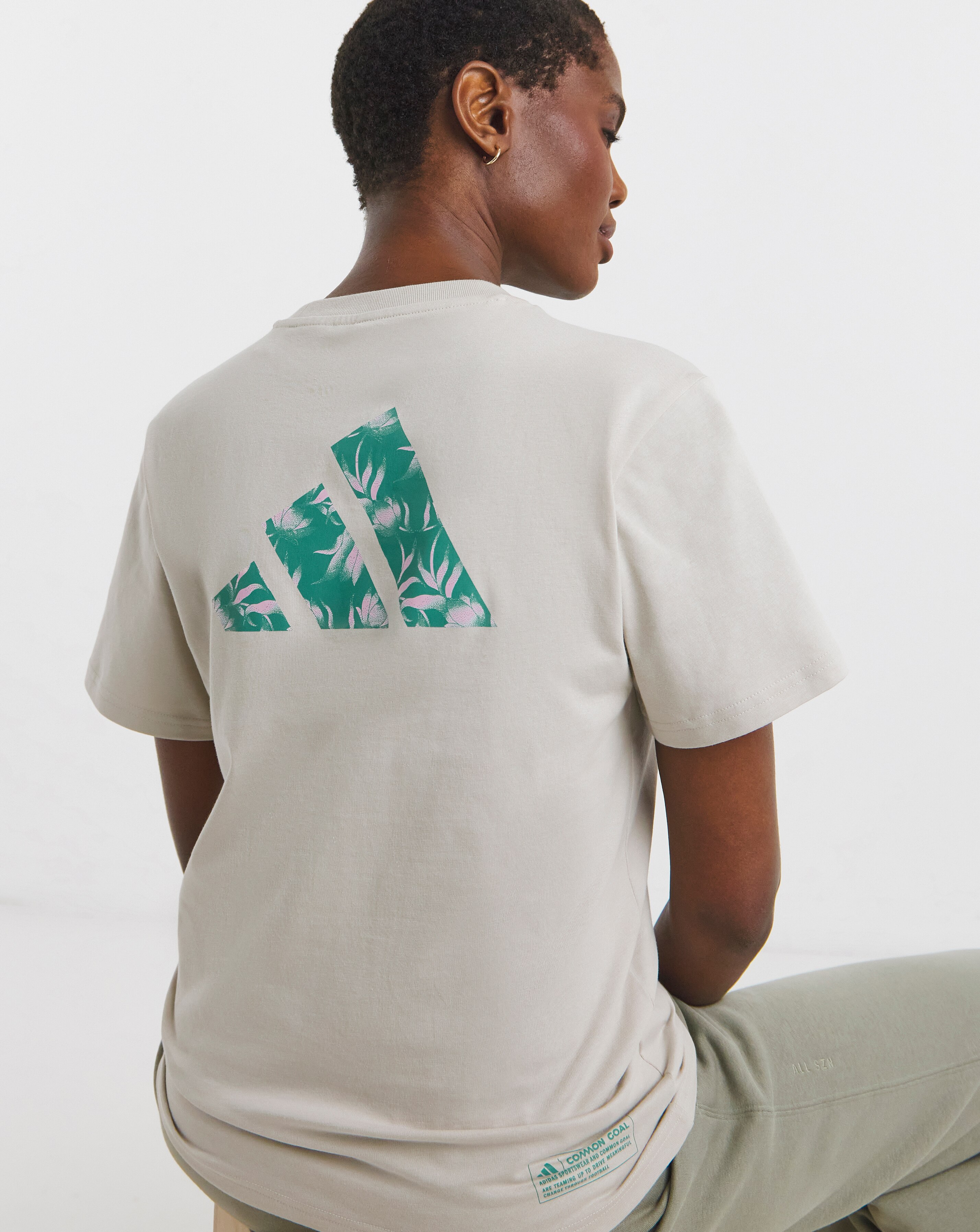 adidas Trio Floral T-Shirt | JD Williams