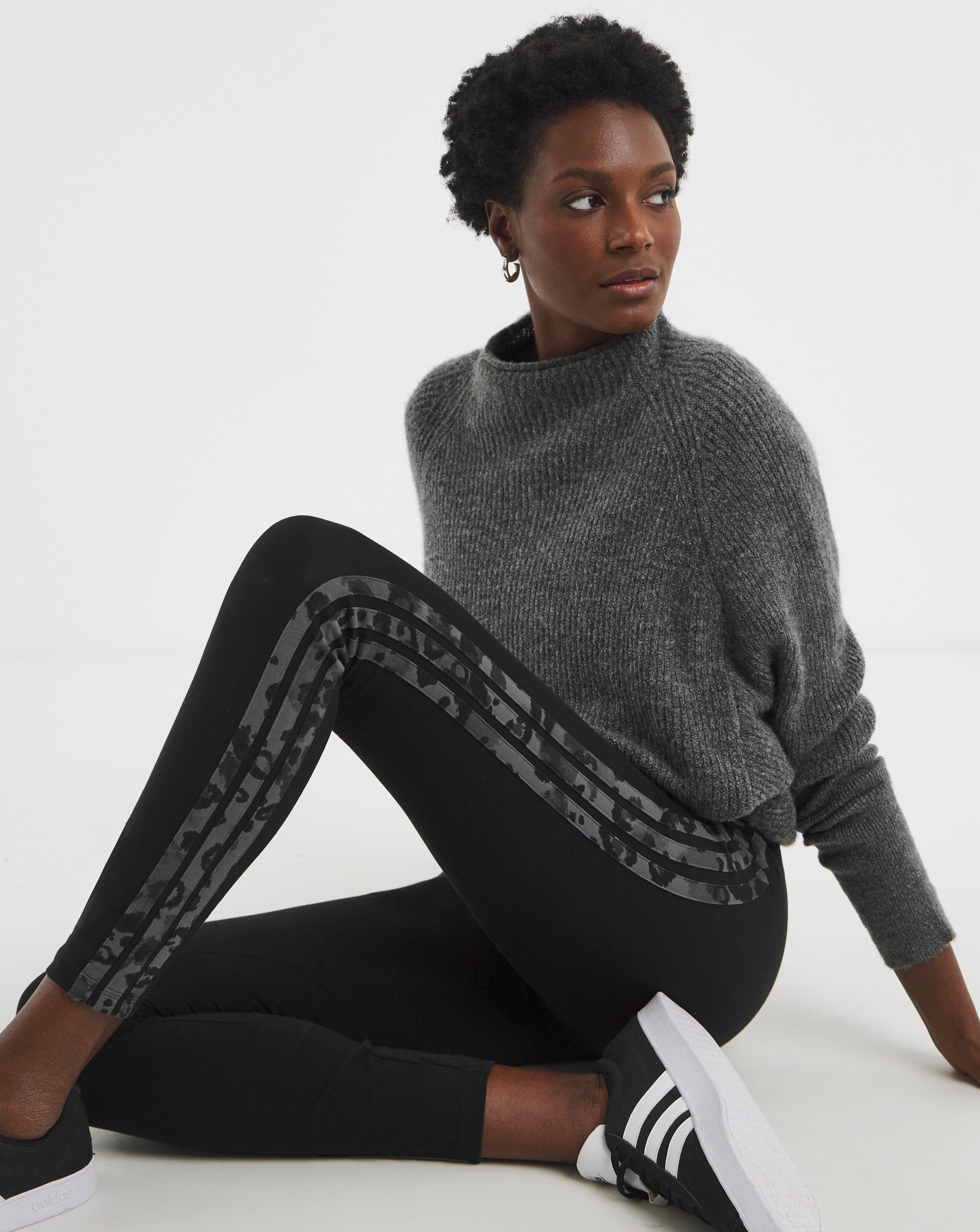 adidas Leopard Print 3 Stripe Leggings