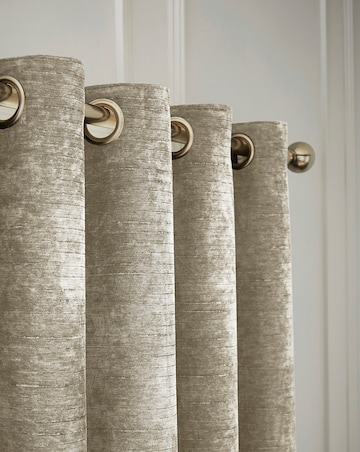 Hyperion Selene Luxury Chenille Weighted Thermal Eyelet Curtains