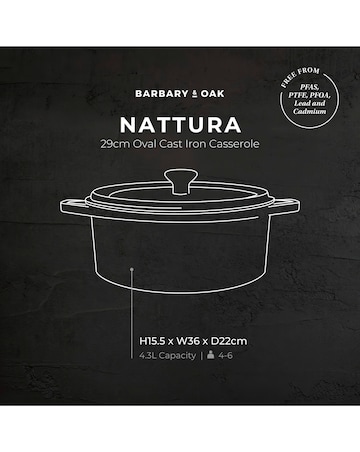 Barbary & Oak Nattura 29cm Oval Casserole Dish Beige