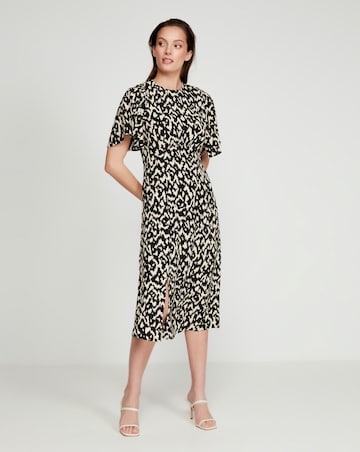 Sonder Studio Ikat Animal Print Midi Dress
