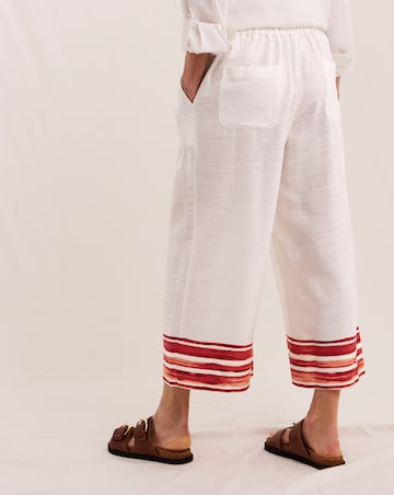 Julipa Cropped Printed Linen Trousers