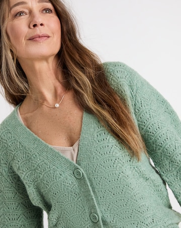 Sage All Over Stitch Cardigan