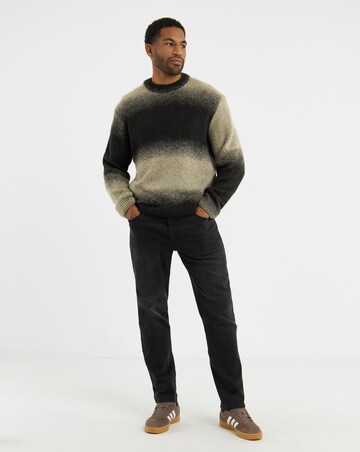 Jack & Jones Fade Space Dye Jumper - Black/Natural