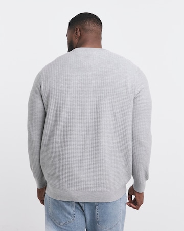 Grey Textured Soft Touch Jumper
