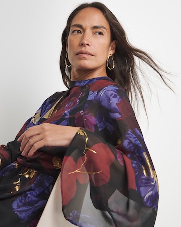 Joanna Hope Printed Maxi Dress With Gold Foil