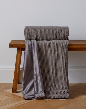 Bobble Fleece Throw - Grey