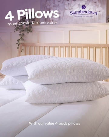 Slumberdown Sleep Soundly Rebound Firm Support Pillows - 4 Pack