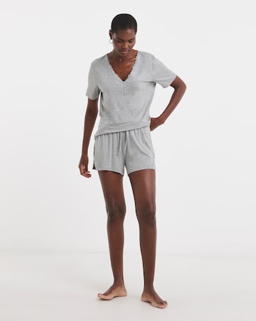 Pretty Secrets Cool Stretch Lace Pyjama Shortie Set