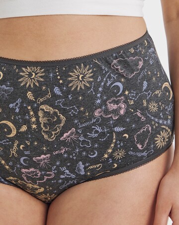 Pretty Secrets (7 Pack) Cotton Full Fit Brief Knickers Star Print