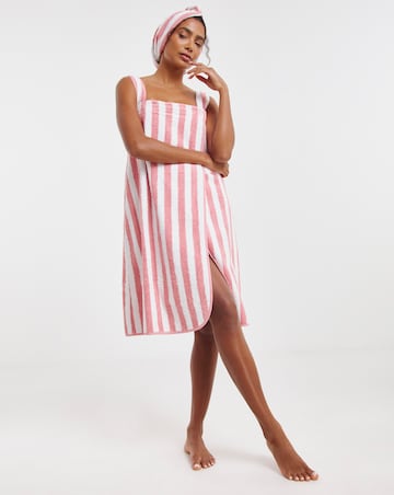 Pretty Secrets Cotton Towelling Shower Wrap and Turban