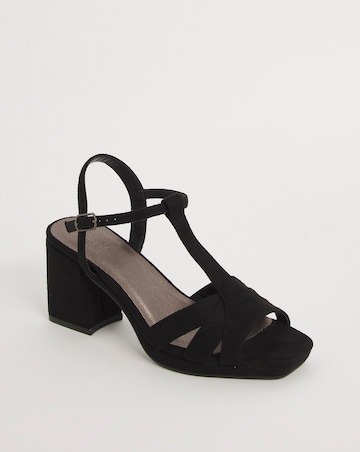 Donna T Bar Platform Sandal - Extra Wide Fit (EEE)