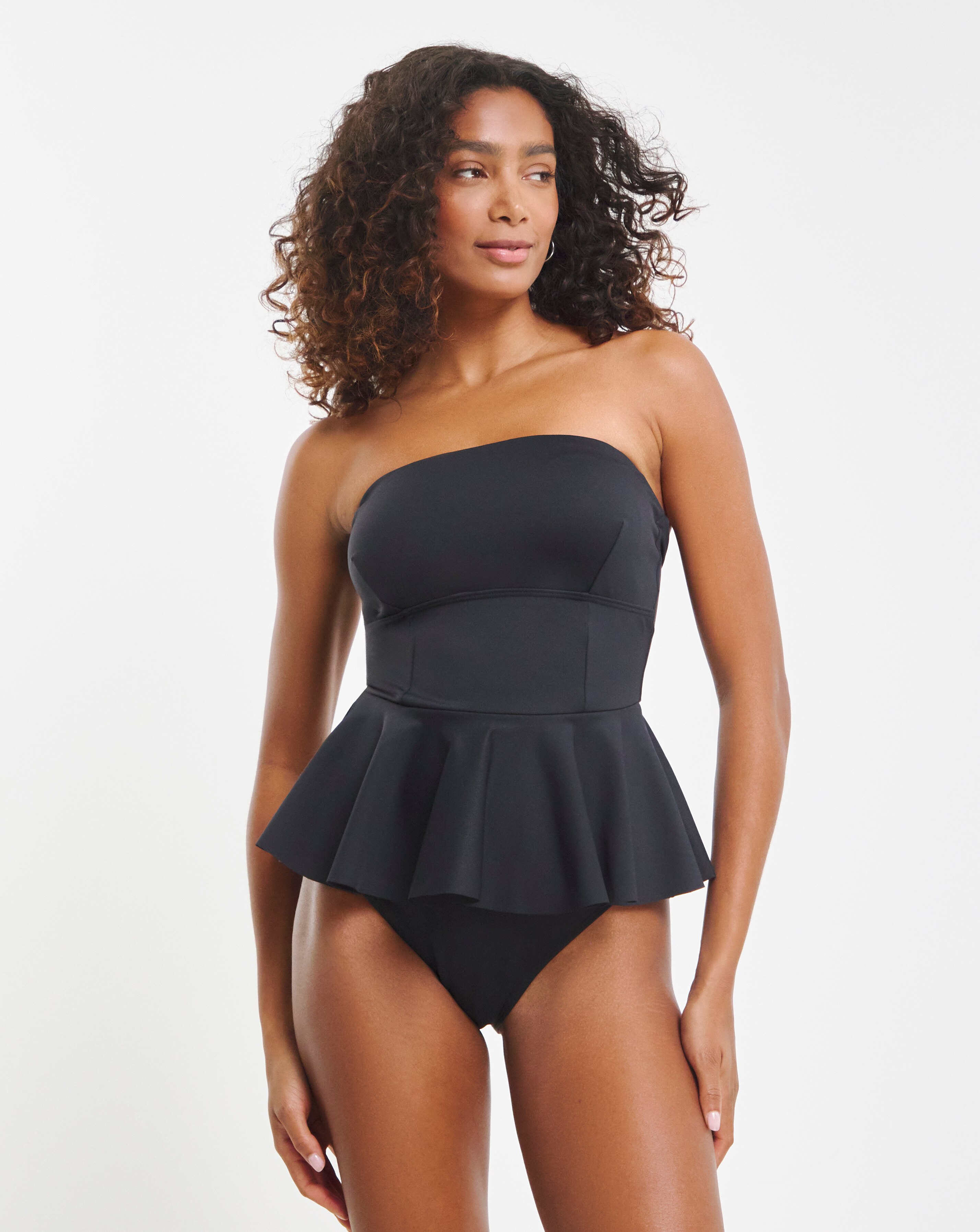 MAGISCULPT Medium Control Contour Me Peplum Scuba Swimsuit