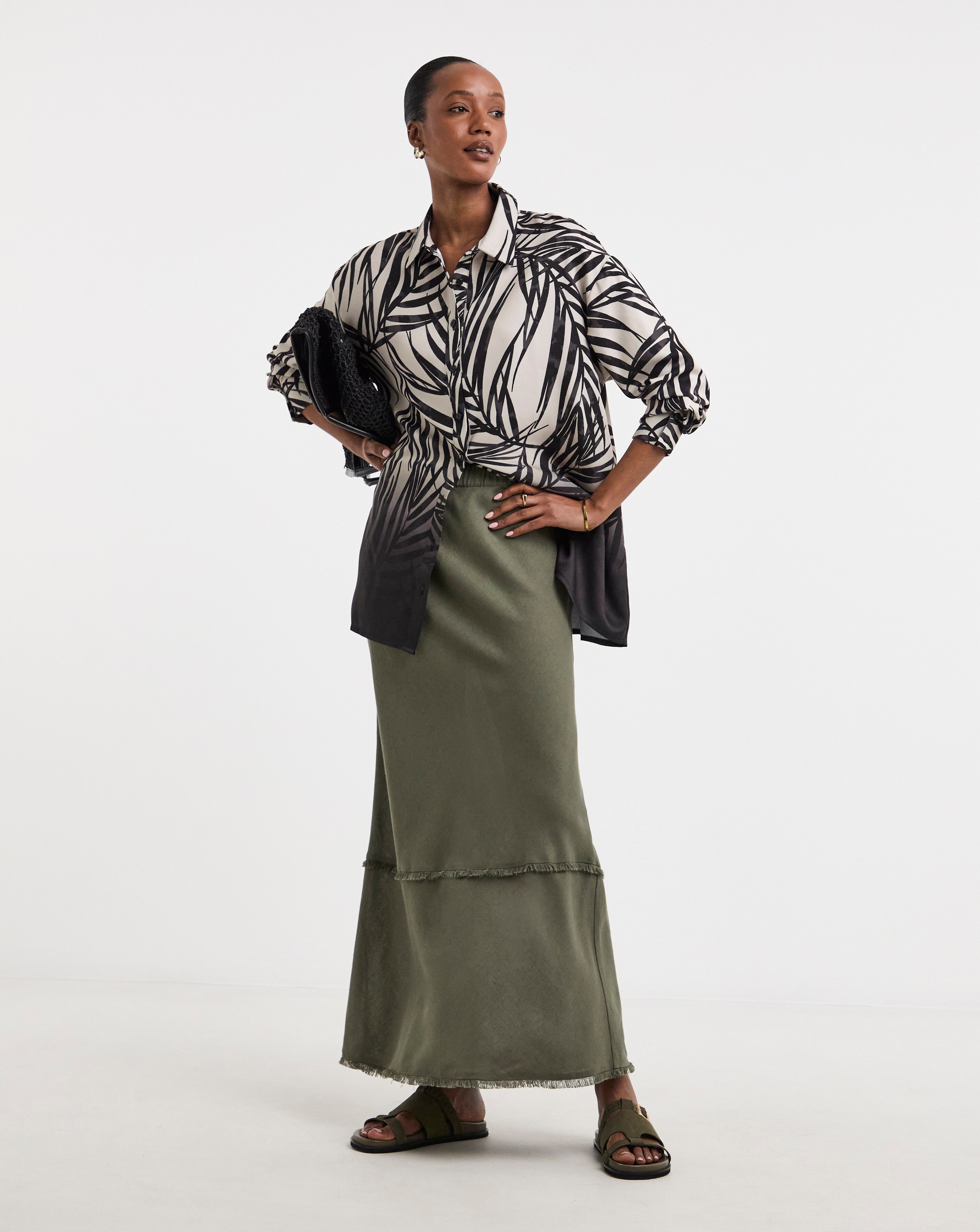 Camicia Simply Be Bianca In Cotone Cheesecloth – Doppia Tasca – Manica Lunga Taglie Forti
